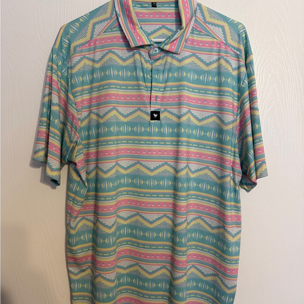 Men's Bad Birdie Multicolor Patterned Golf Polo